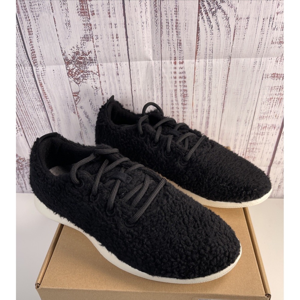 Allbirds Men's Wool Runner Fluff Natural Black Shoes Size 11 Sneakers New In Box
